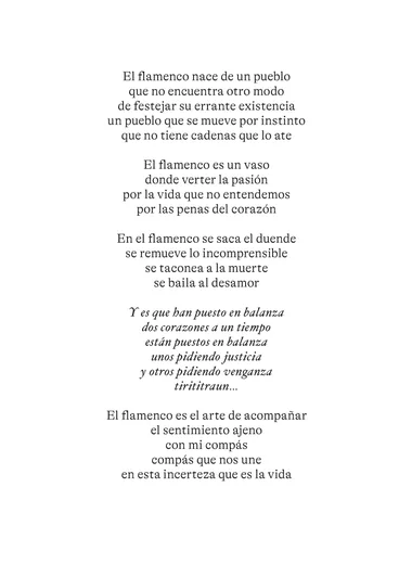 Flamenco by Alicia Morán, continued